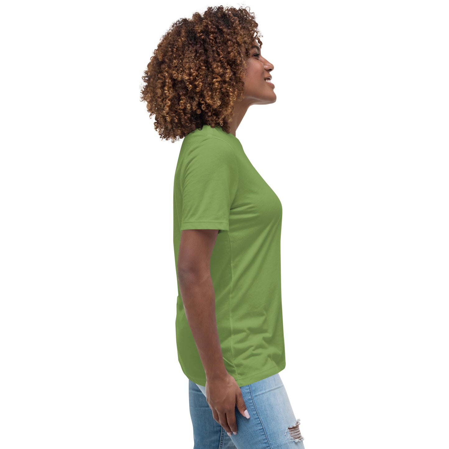 Green inspirational graphic tee for women with a sun lifting weights and text Lifting Spirits Every Day