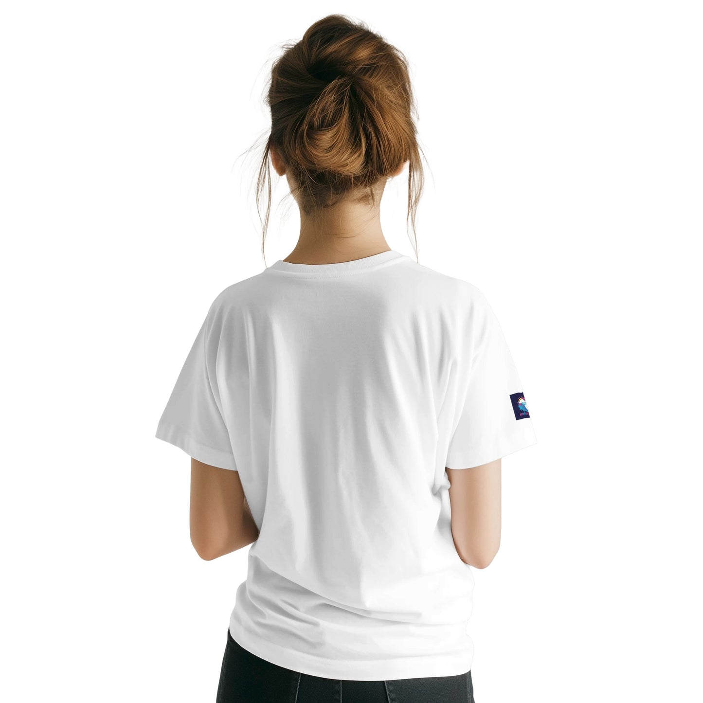 Back view of a white Christian inspirational t-shirt from Spirit Wear for everyday wear