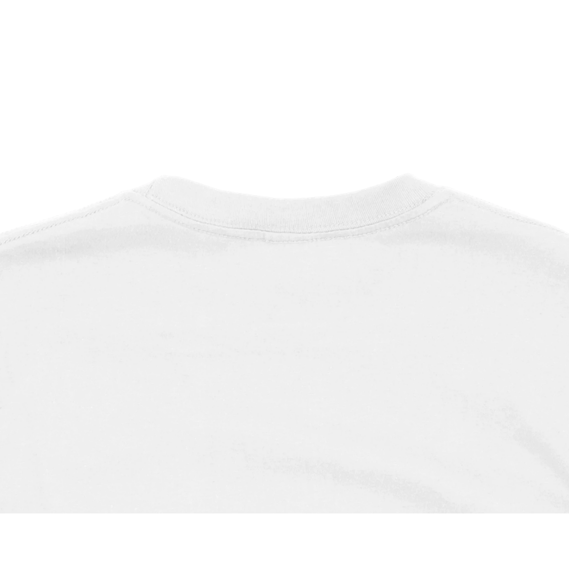 Back view of a white Spirit Wear Christian peace t-shirt with a classic neckline