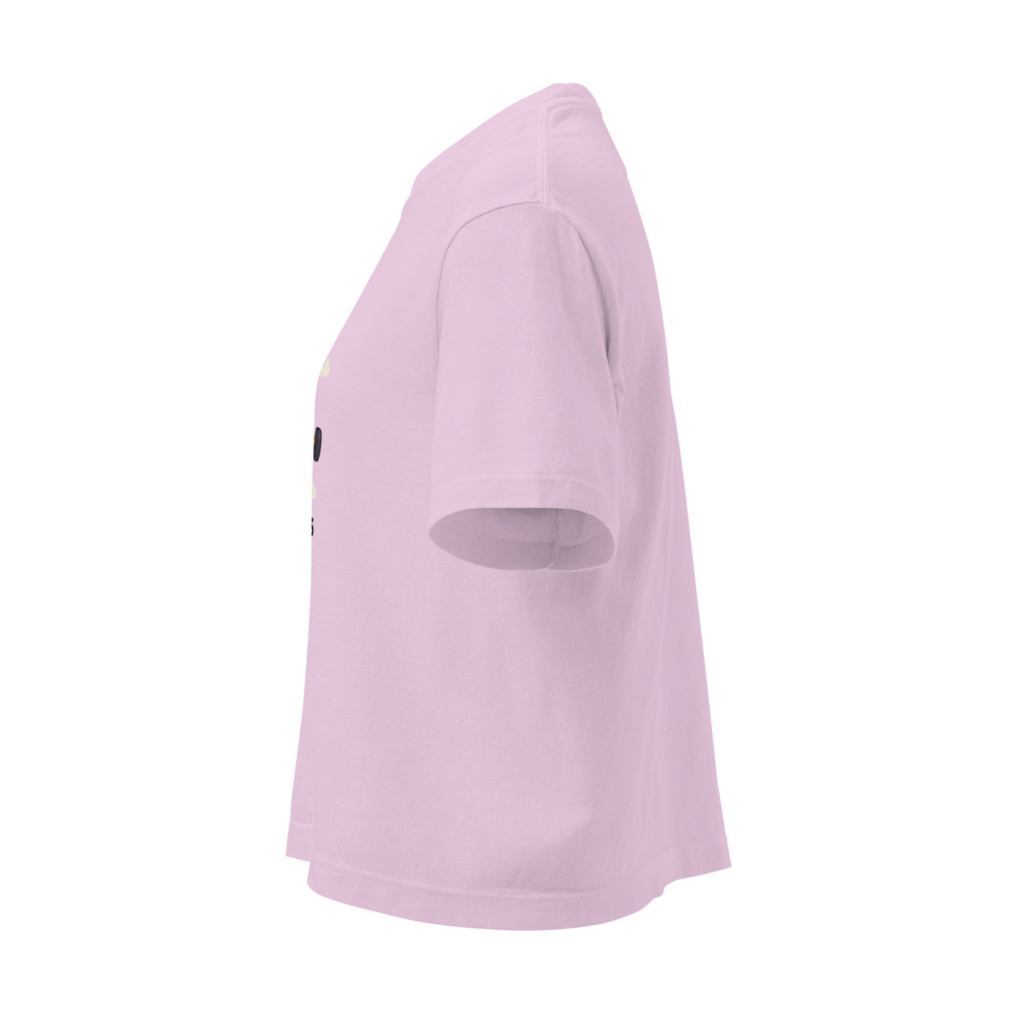 Light purple women's Christian boxy tee with short sleeves and relaxed fit by Spirit Wear